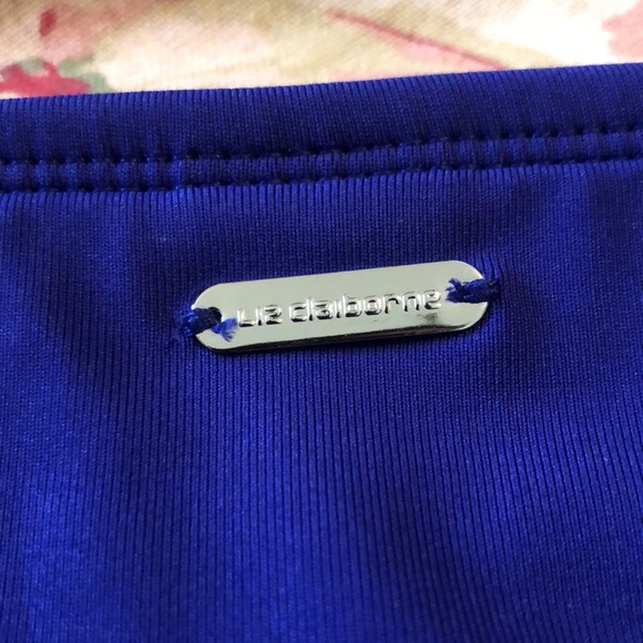 LIZ CLAIBORNE size 16 Skirted-Ruffle Bathing Suit Bottom PURPLE Ruched $68 NEW - Picture 13 of 14